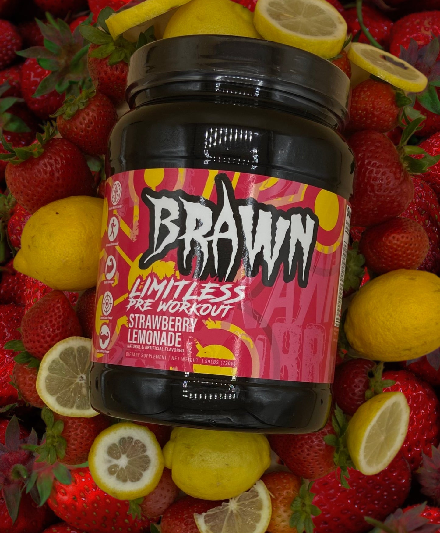 Brawn - LIMITLESS Pre-Workout (Strawberry Lemonade) 30 Servings