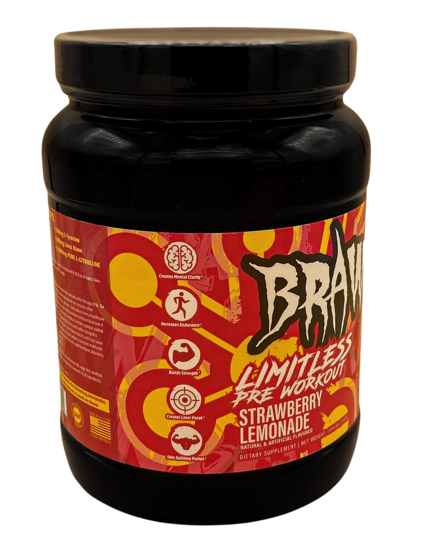 Brawn - LIMITLESS Pre-Workout (Strawberry Lemonade) 30 Servings
