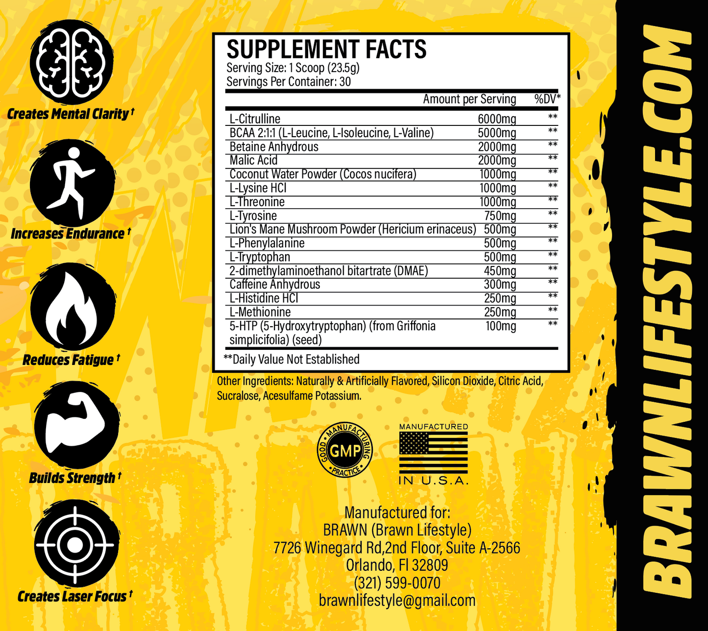 Brawn Lifestyle - TropiGold Pre-Workout - 30 Servings
