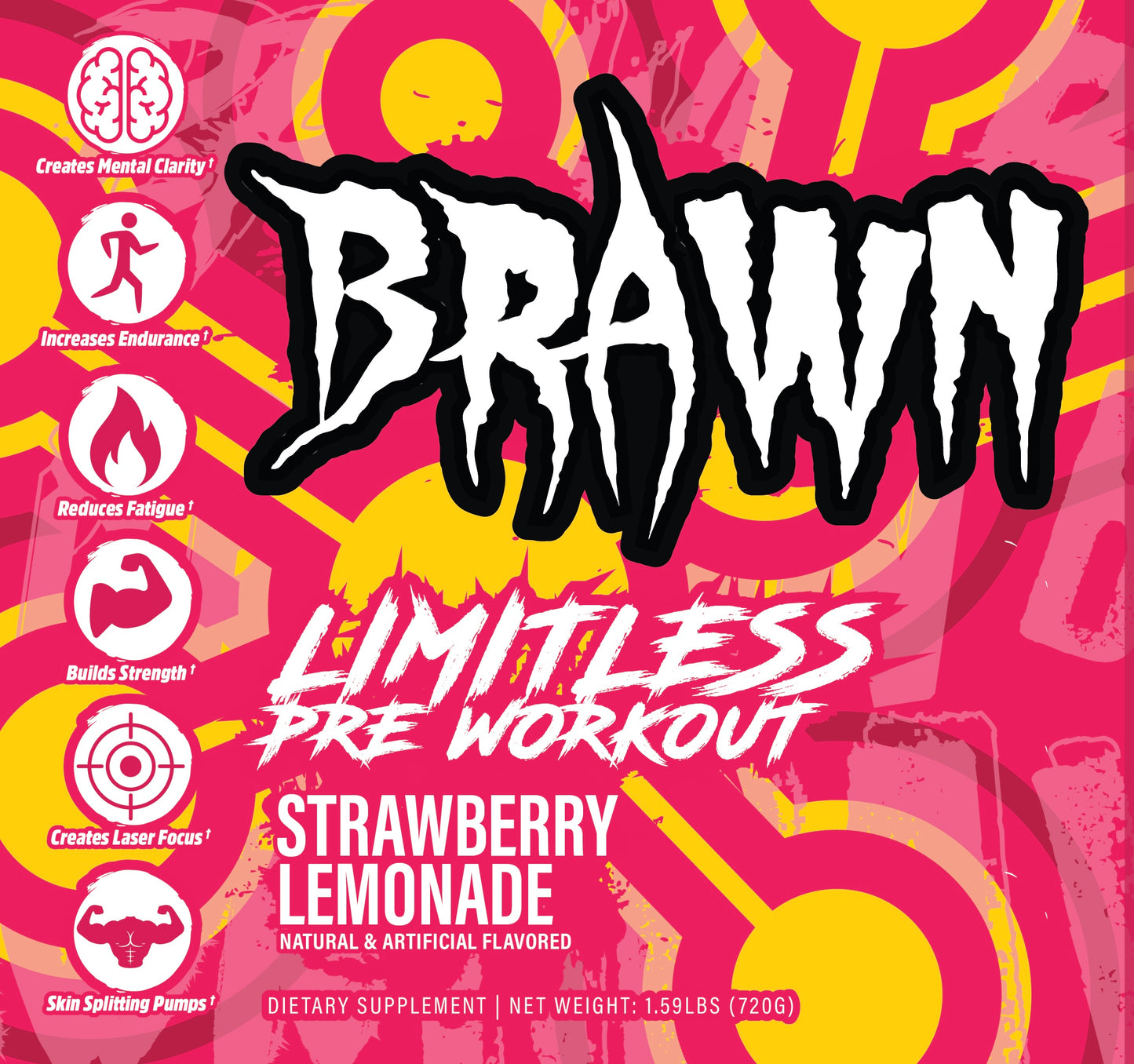 Brawn - LIMITLESS Pre-Workout (Strawberry Lemonade) 30 Servings
